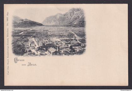 Vintage postcard Arco panoramic view Trentino Alto Adige Italy
