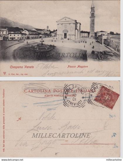 CRESPANO VENETO: Piazza Maggiore  1901