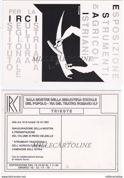 TRIESTE: Esposiz. Strumenti Agricoli Istriani - sala mostre Biblioteca Statale