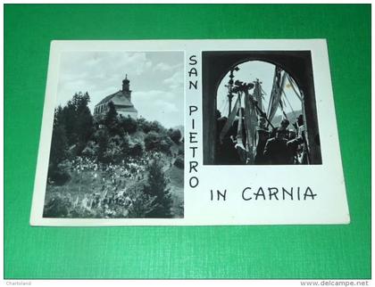 Cartolina San Pietro in Carnia - Festa dell' Ascensione 1950 ca