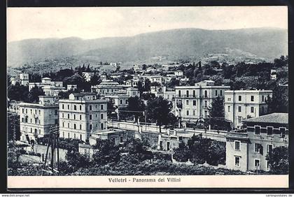 Cartolina Velletri, Panorama dei Villini