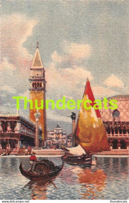 CPA VENISE VENEZIA VENICE ILLUSTRATEUR AQUARELLE PIAZZETTA SAN MARCO DALLA LAGUNA