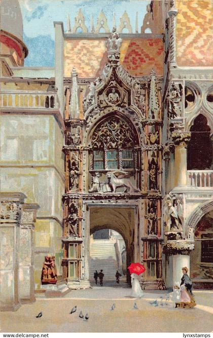 Italy Porta della Carta Gate Venice Venezia vintage postcard