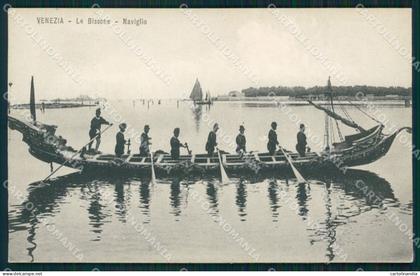 Venezia città Le Bissone ABRASA cartolina MT1751