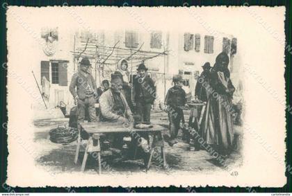 Venezia Città Uomini Donne in Cortile cartolina RT7492