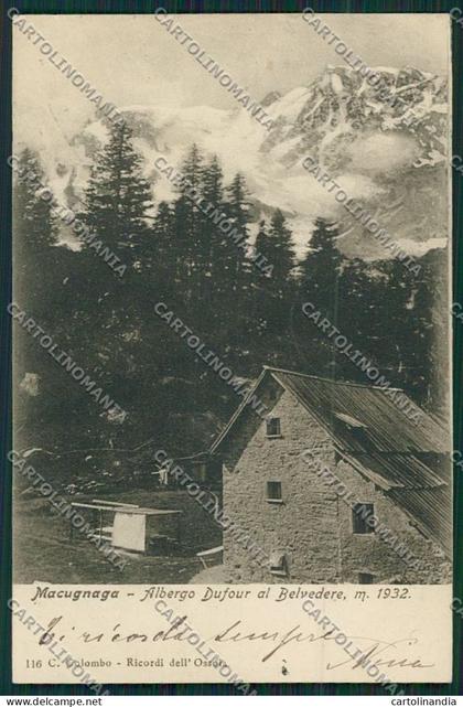 Verbania Macugnaga cartolina QQ5449