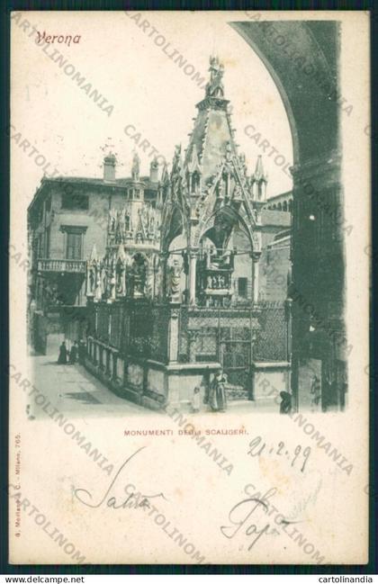Verona Città Monumenti Degli Scaligeri cartolina VK2007