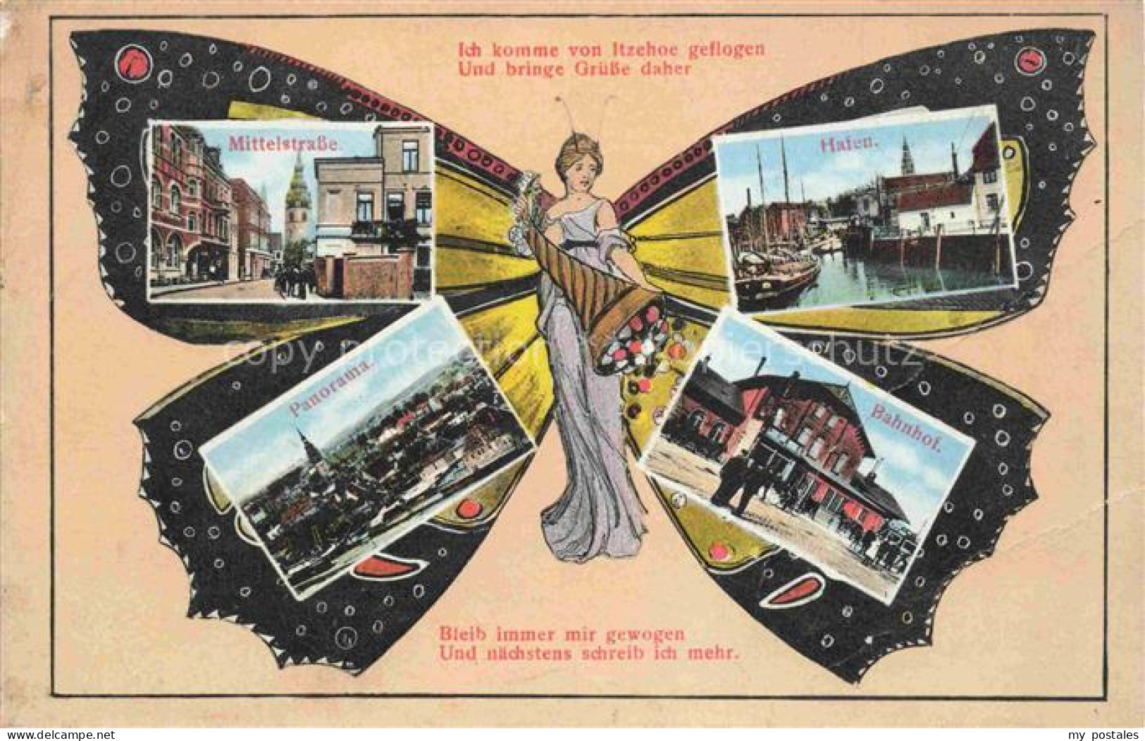 Itzehoe Ich komme von Itzehoe geflogen Mittelstrasse Hafen Panorama Bahnhof Kuen