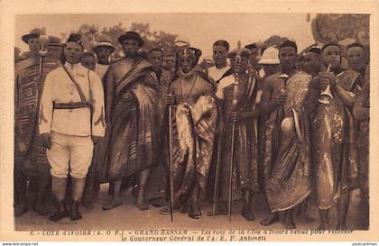 Côte d'Ivoire - GRAND-BASSAM - Les rois de la Côte d'Ivoire venus pour recevoir le Gouverneur-Général de l'Afrique Occid