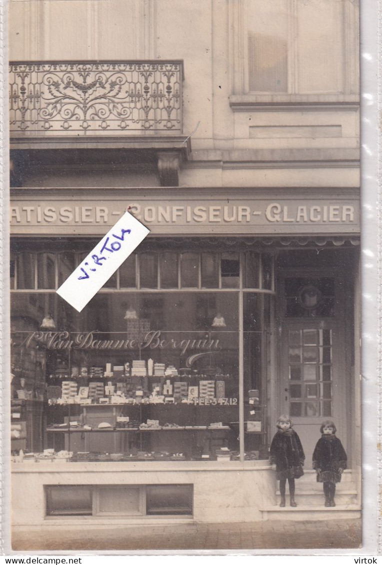 Ixelles -Elsene : Patissier confiseur glacier : ( carte photo : rue malibran 54)  perfect  conditon