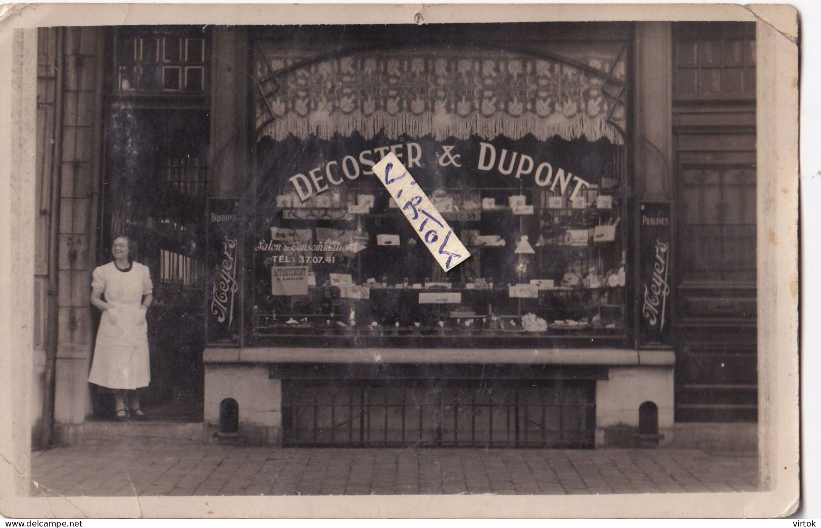 IXELLES - ELSENE :  winkel   DE COSTER - DUPONT  ' parvis de la trinité 3  '   carte photo