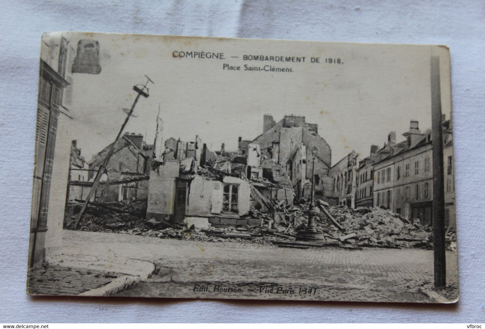 J404, Cpa 1919, Compiègne, place saint Clément, Oise 60
