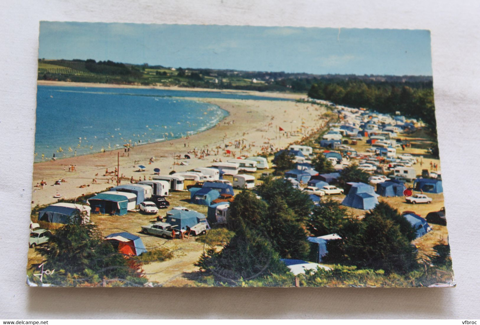 J738, Cpm 1970, Locquirec, plage du fond de la baie, Finistère 29