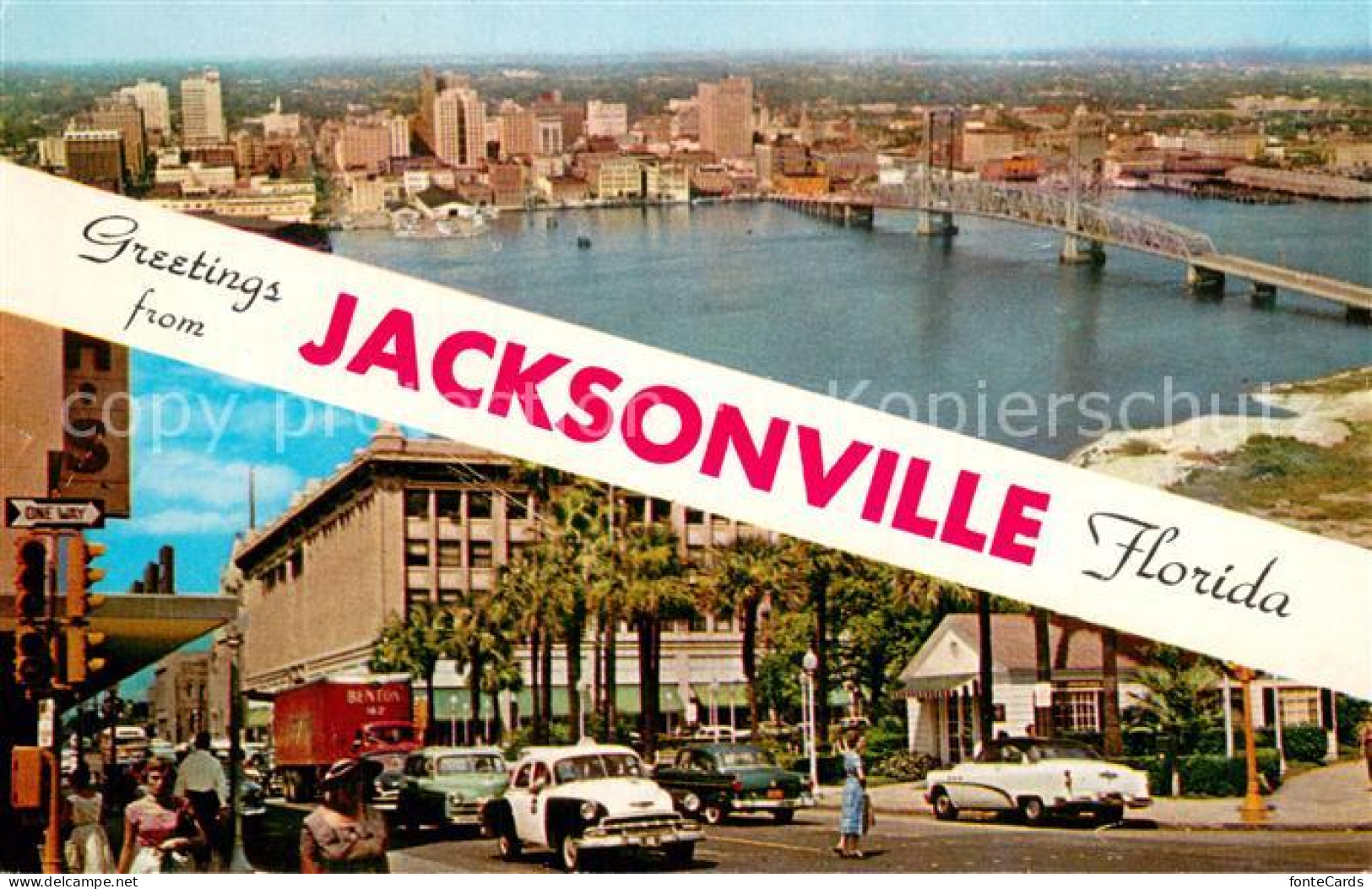Jacksonville Florida Panorama Strassenpartie