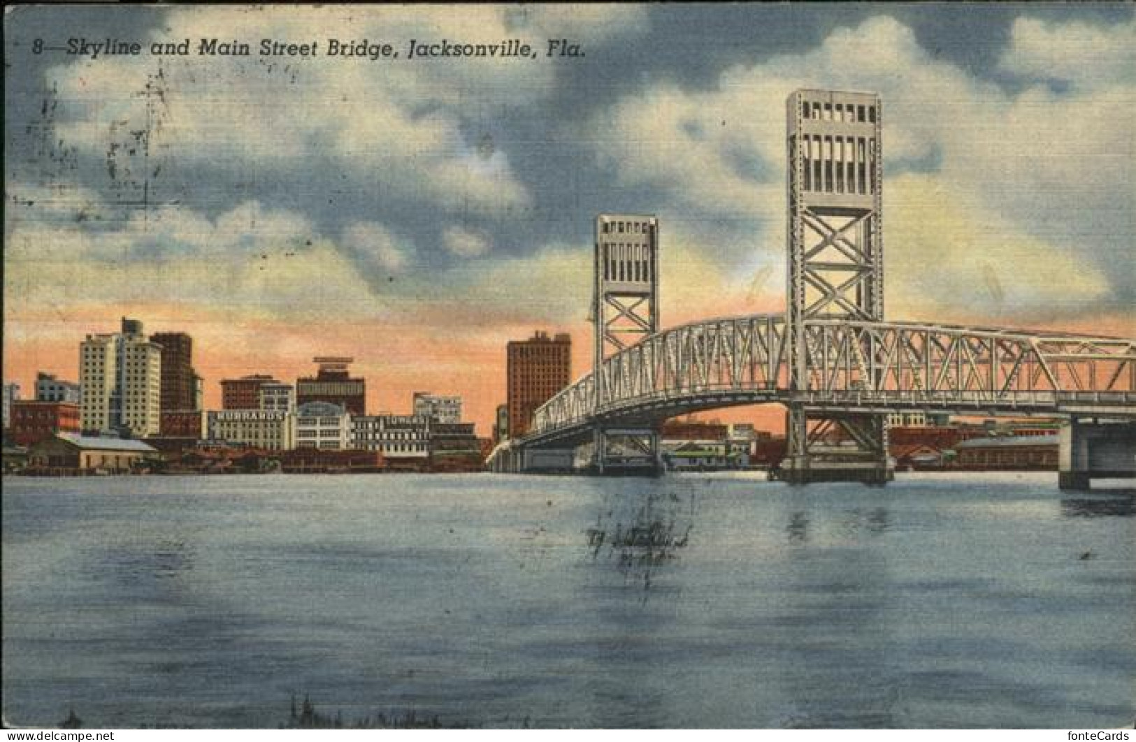 Jacksonville Florida Skyline Main Street Bridge