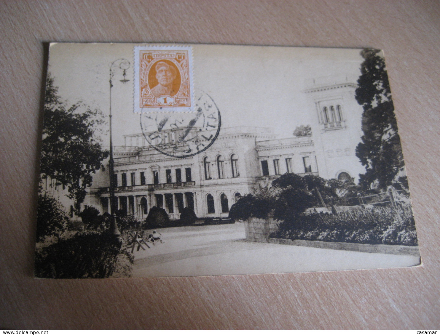 JALTA 192? cancel stamp Yalta Crimea UKRAINE RUSSIA postcard USSR