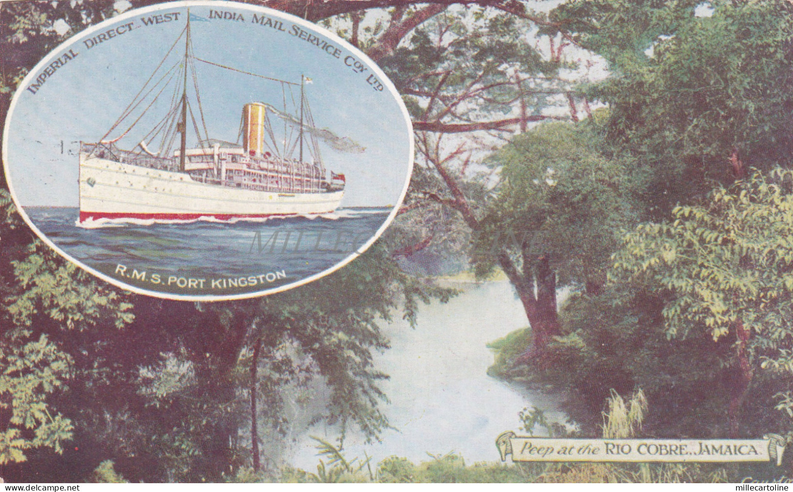 JAMAICA - Peep at the Rio Cobre, R.M.S. Port Kingston 1907