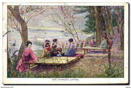 CPA Japon Nippon Lac d'Hakone Japon Femmes
