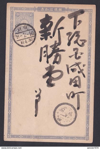 Ancienne Carte postale Japonaise avec cachet à identifier. voir scan recto verso