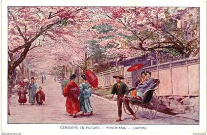 CPA  Carte Postale  Japon Yokohama Cerisiers en fleurs VM109810ok
