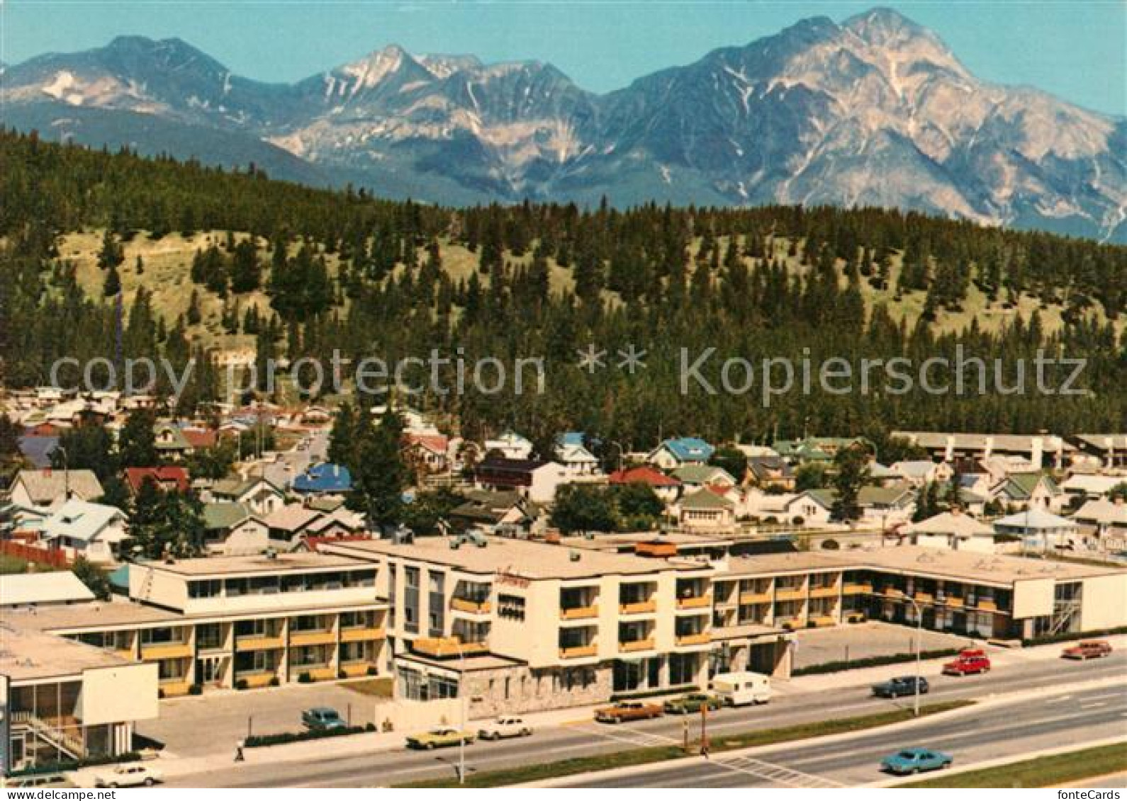 Jasper Alberta Fliegeraufnahme Andrew Motot Lodge