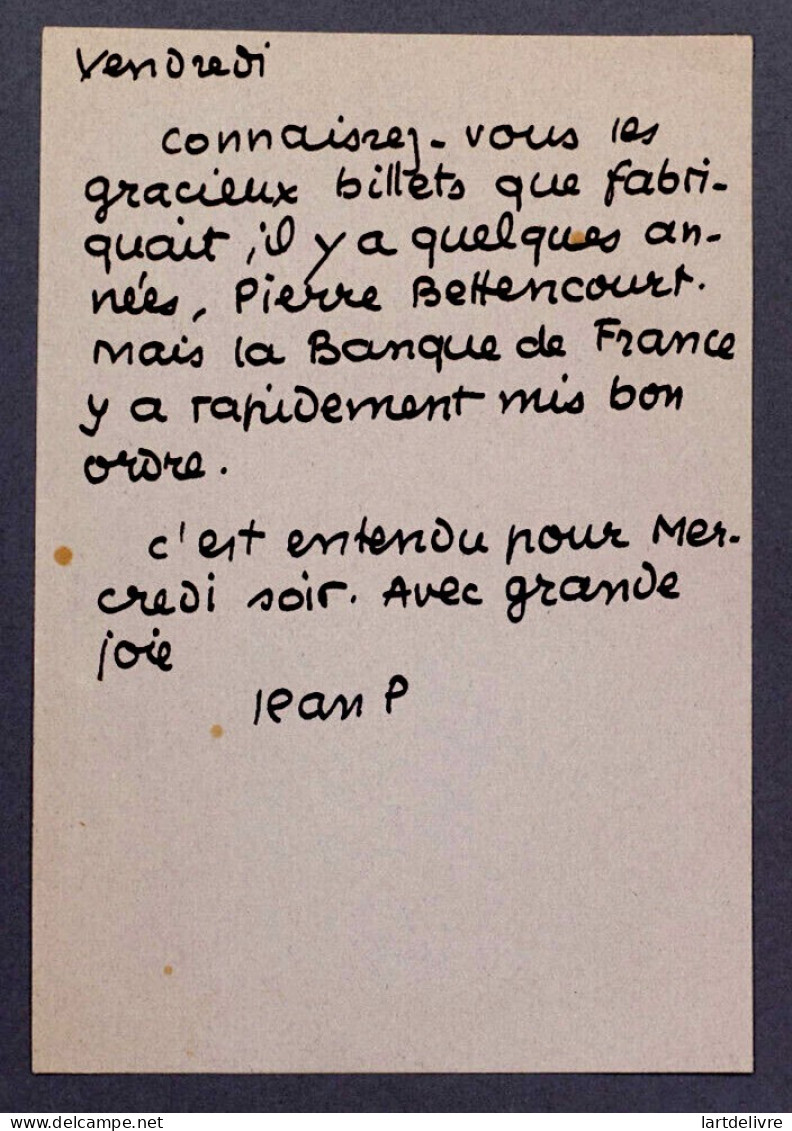 Jean PAULHAN, Ecrivain - LETTRE AUTOGRAPHE SIGNÉE