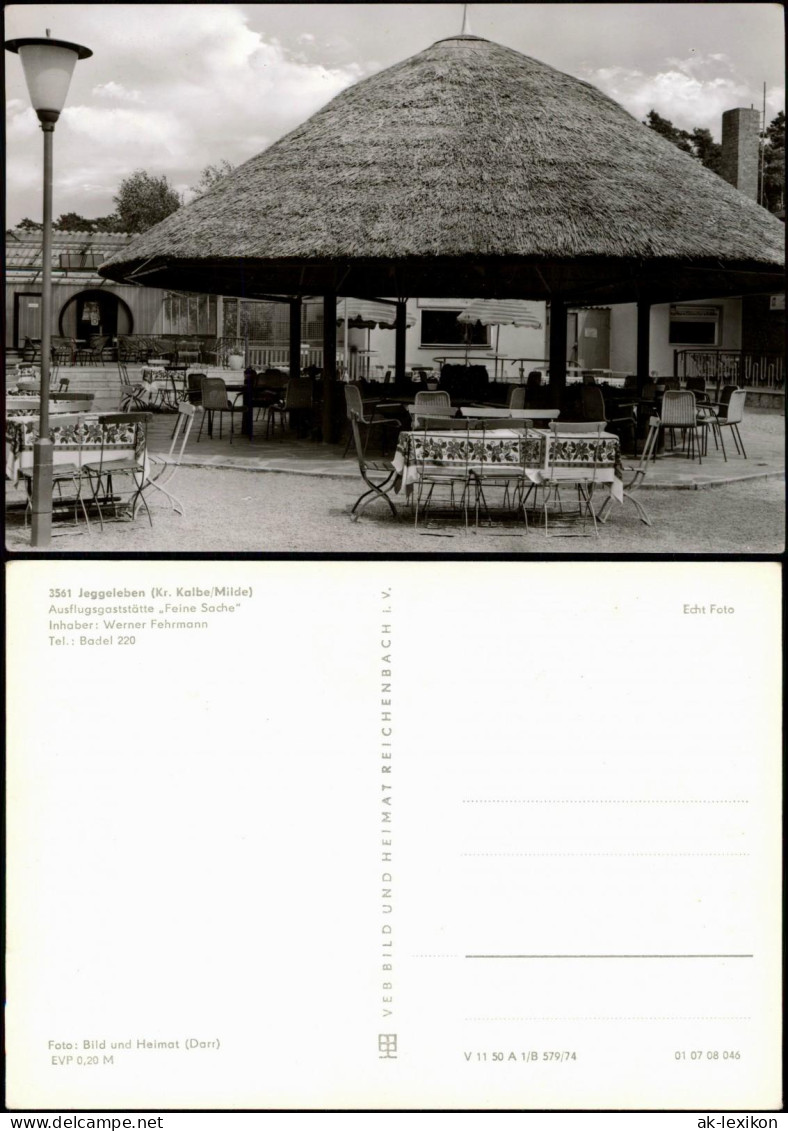Jeggeleben-Kalbe (Milde) Ausflugsgaststätte Feine Sache Fehrmann DDR AK 1974