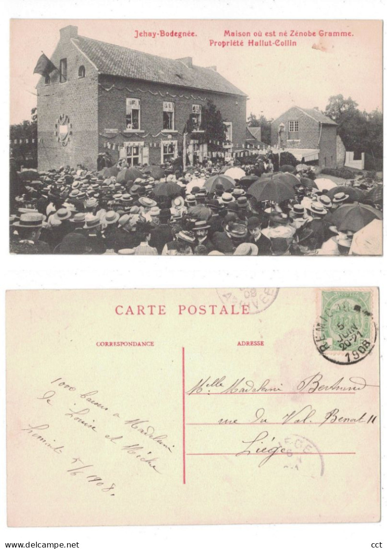 Jehay-Bodegnée   Verlaine   Maison ou est né Zénobe Gramme   Propriété Hallut-Collin