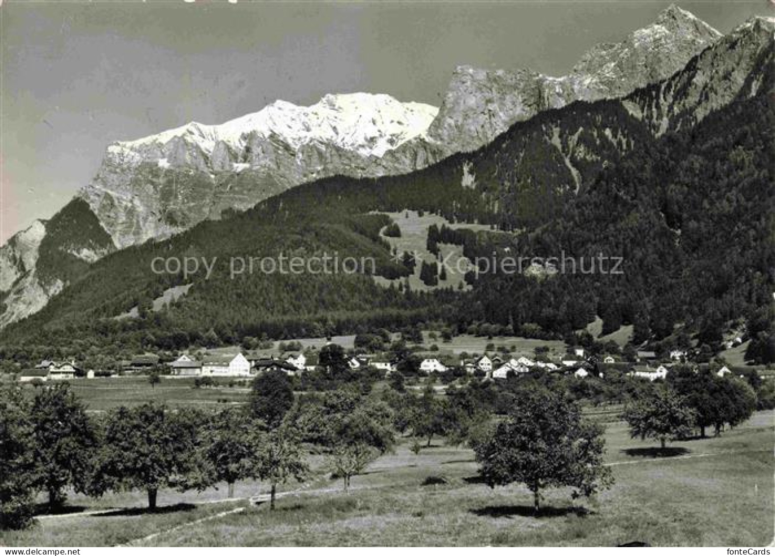 Jenins Landquart GR mit Falknis und Gleckoerner