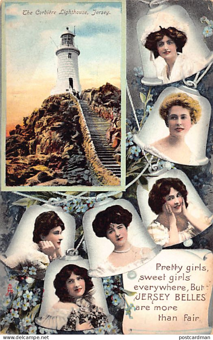 Jersey - The Corbière Lighthouse - Jersey Belles - Publ. Raphael Tuck & Sons Our Belles