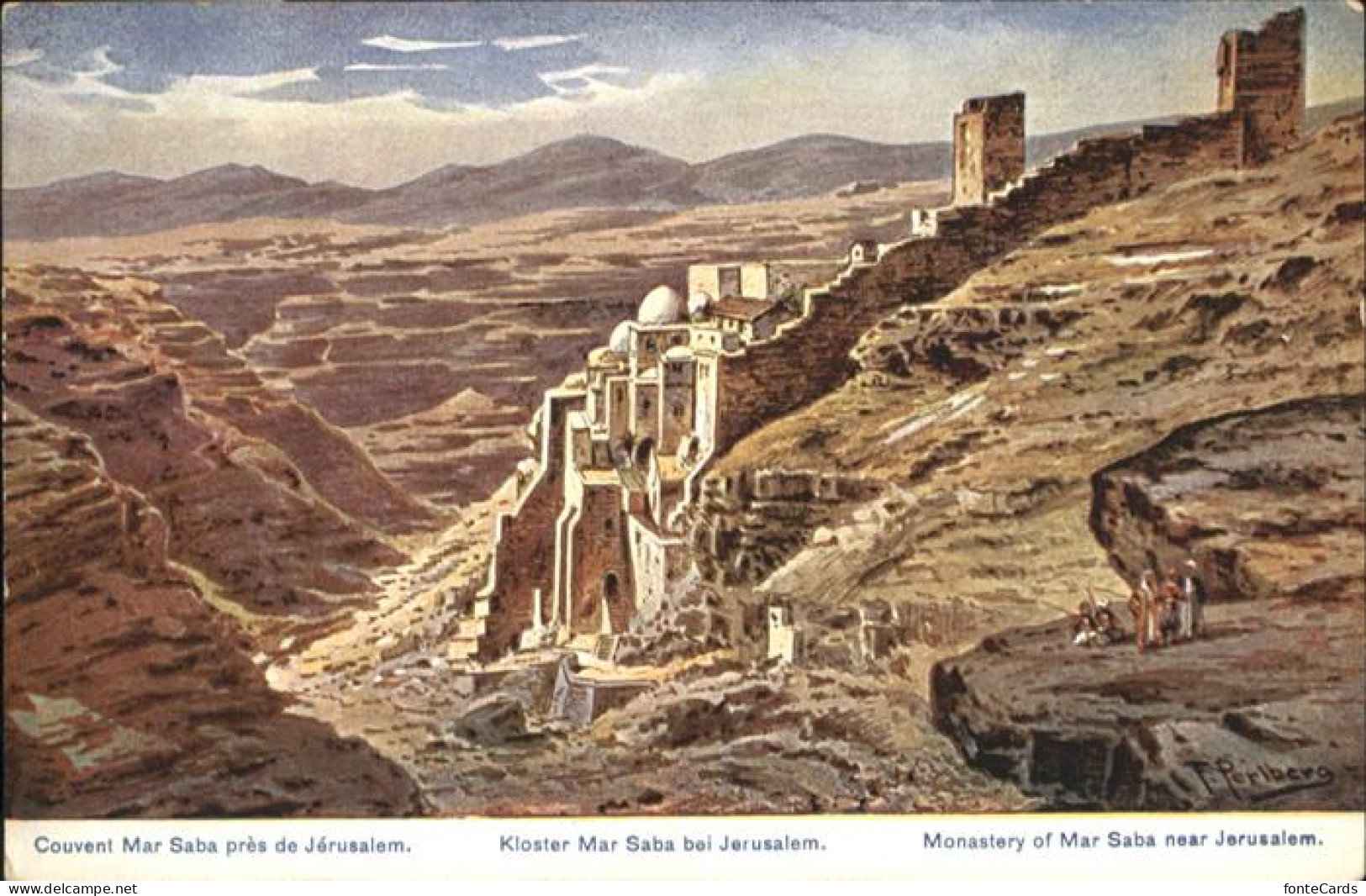 Jerusalem Yerushalayim Jerusalem Kloster Mar Saba Couvent Monastery Kuenstler F.