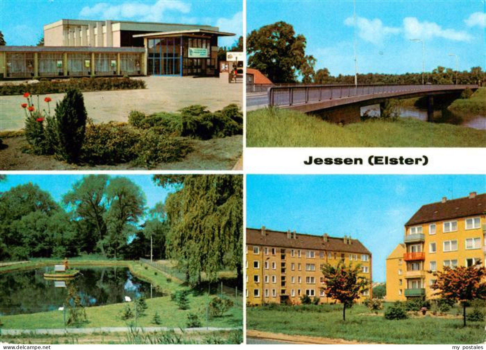 Jessen Elster Kulturhaus Friedensbruecke Parkanlage Heinrich Rau Strasse