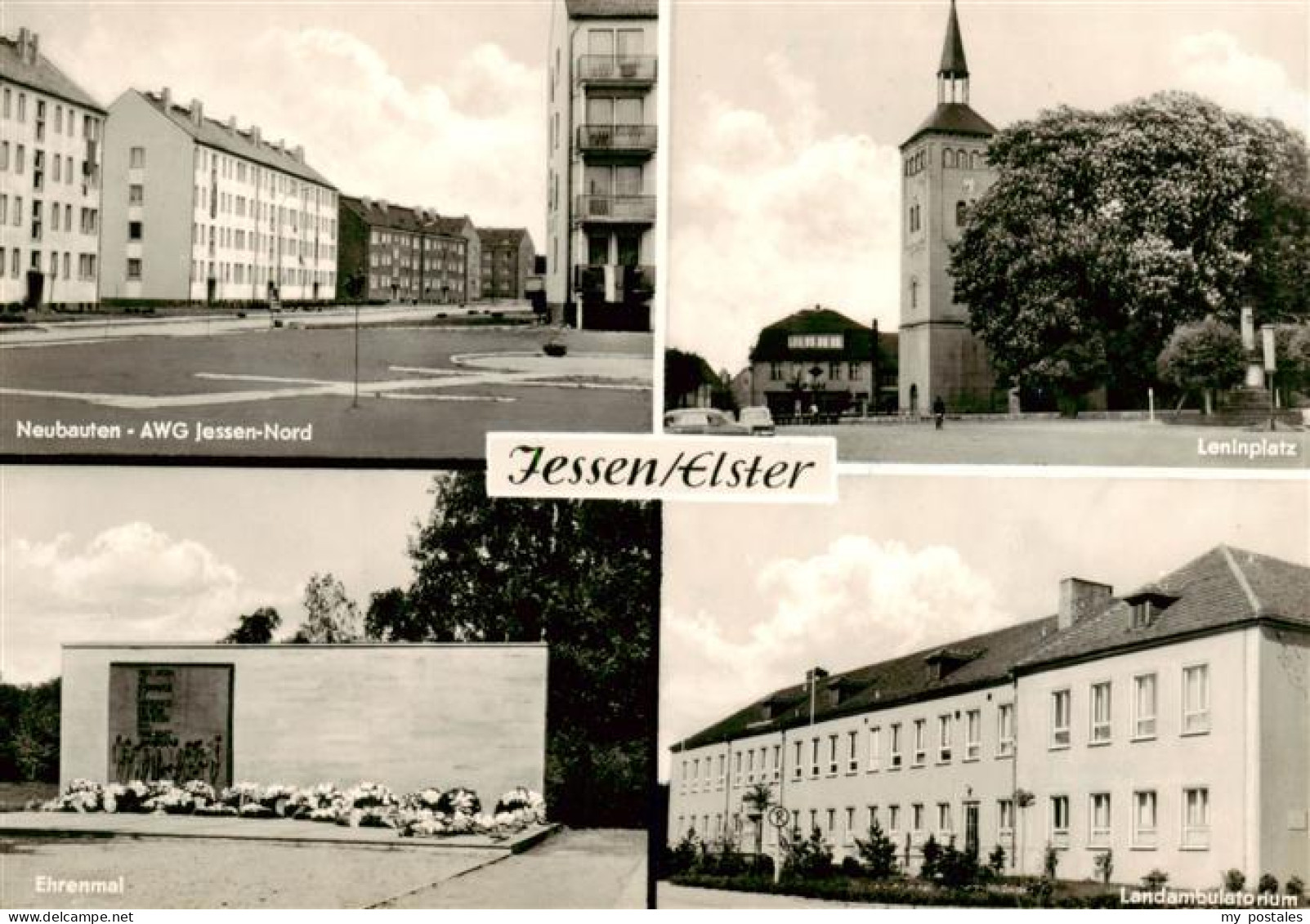 Jessen Elster Neubauten AWG Jessen Nord Leninplatz Ehrenmal Landambulatorien
