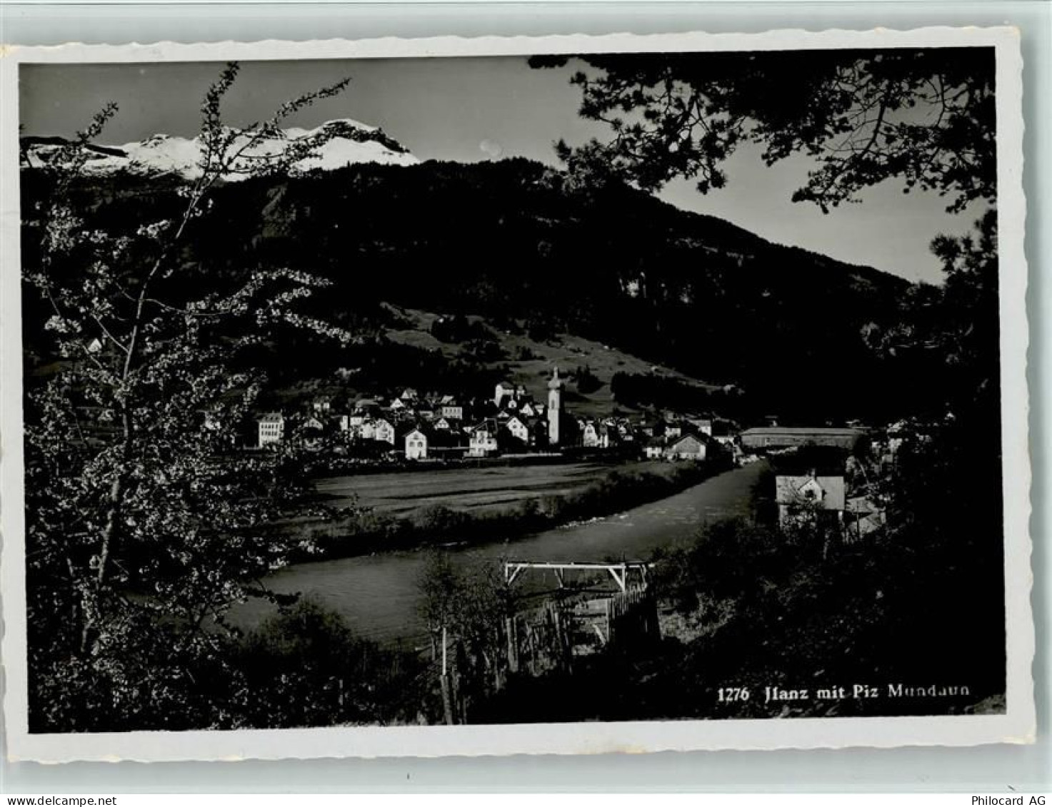 Jianz mit Piz Mundaun Foto 1935 AK - 10065493