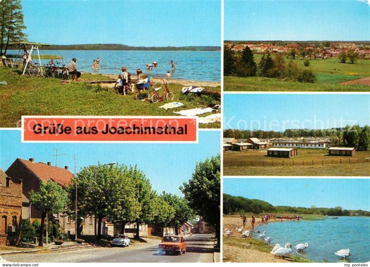 Joachimsthal Freibad am Grimmitzsee Thaelmann Strasse Panorama Feriendorf Grimmi