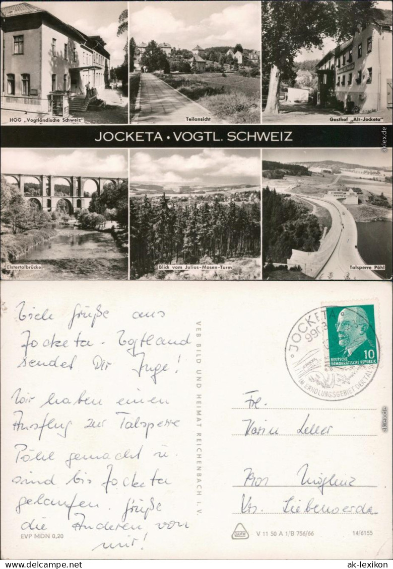 Jocketa-Pöhl HOG Alt-Jocketa Elstertalbrücke Mosen-Turm Talsperre Pöhl 1966