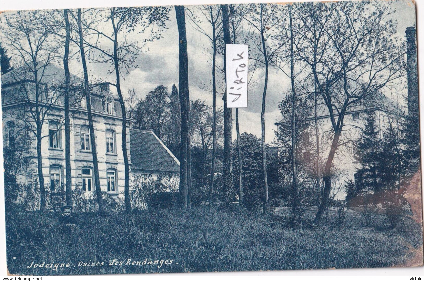 Jodoigne :  lusines desrendanges   ( 1908  avec timbre )   !!!!!!!!   état