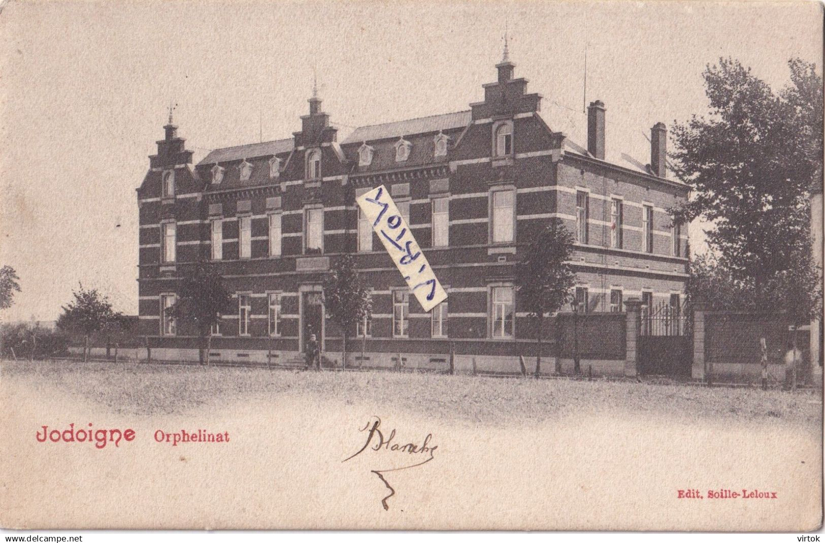 Jodoigne : Orphelinat  (  1902 avec timbre )