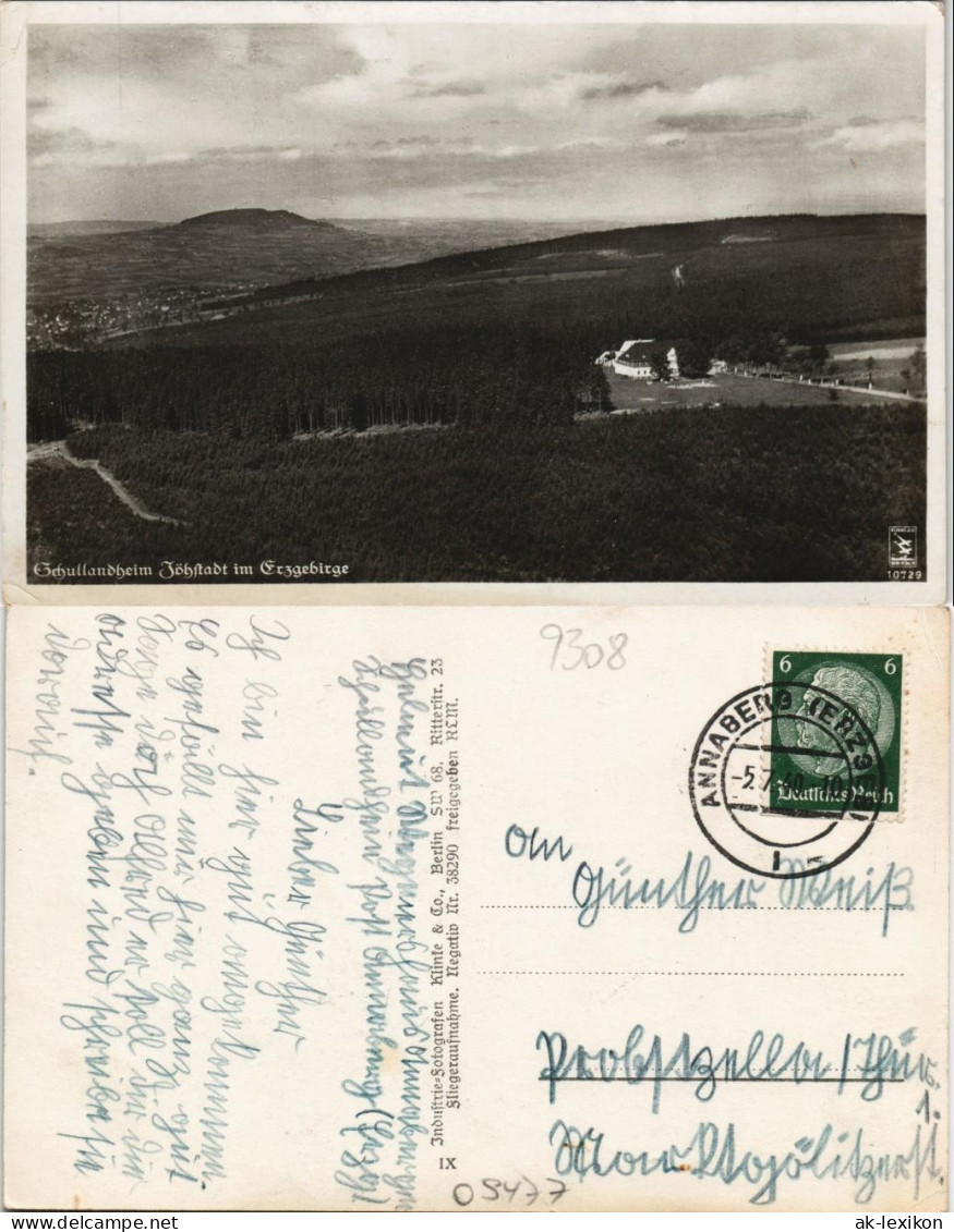 Jöhstadt (Erzgebirge) Luftbild Schullandheim vom Flugzeug aus 1940