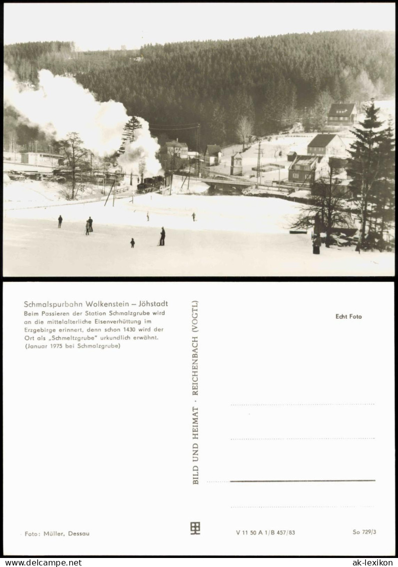 Jöhstadt Erzgebirge Schmalspurbahn Wolkenstein, 1975 bei der Schmalzgrube 1983