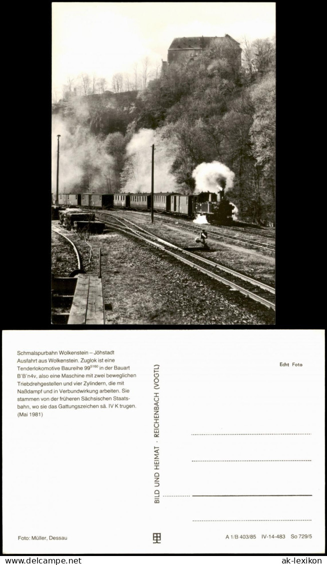 Jöhstadt (Erzgebirge) Schmalspurbahn Wolkenstein-Jöhstadt, Mai 1981 1984/1985