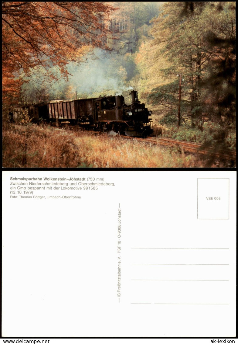 Jöhstadt Erzgebirge Schmalspurbahn Wolkenstein - Jöhstadt Oberschmiedeberg 1999