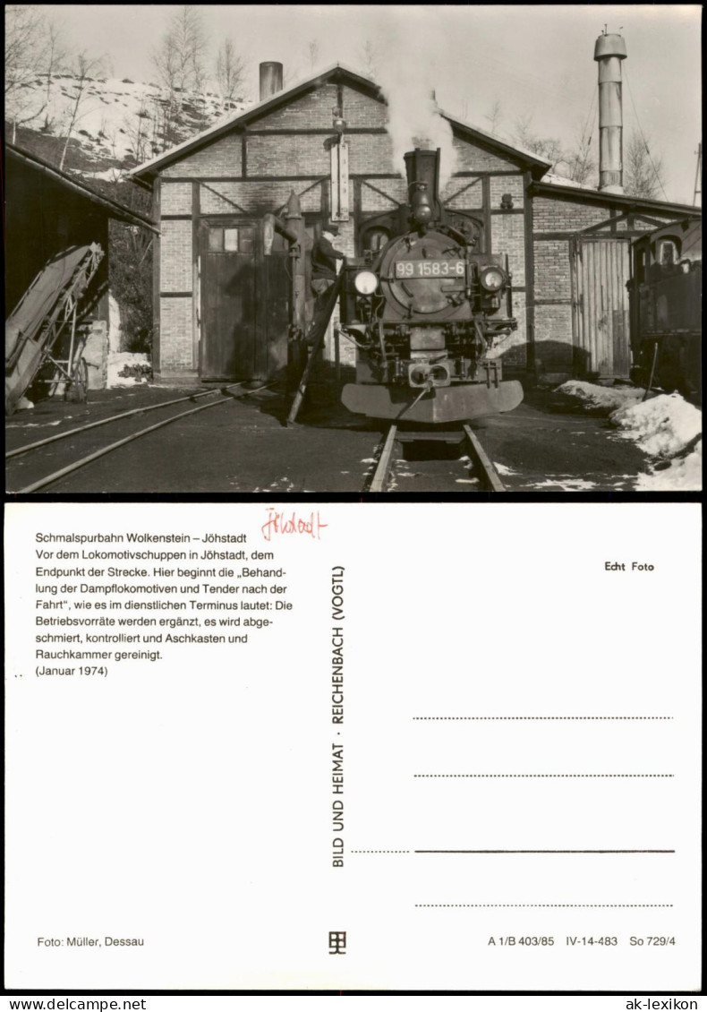 Jöhstadt (Erzgebirge) Schmalspurbahn Wolkensteinn-Jöhstadt schuppen 1985