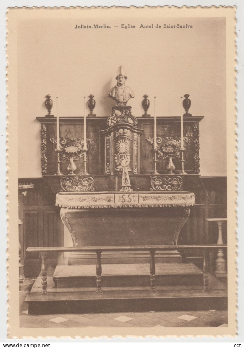 Jollain-Merlin   Brunehaut  Eglise Autel de Saint-Saulve