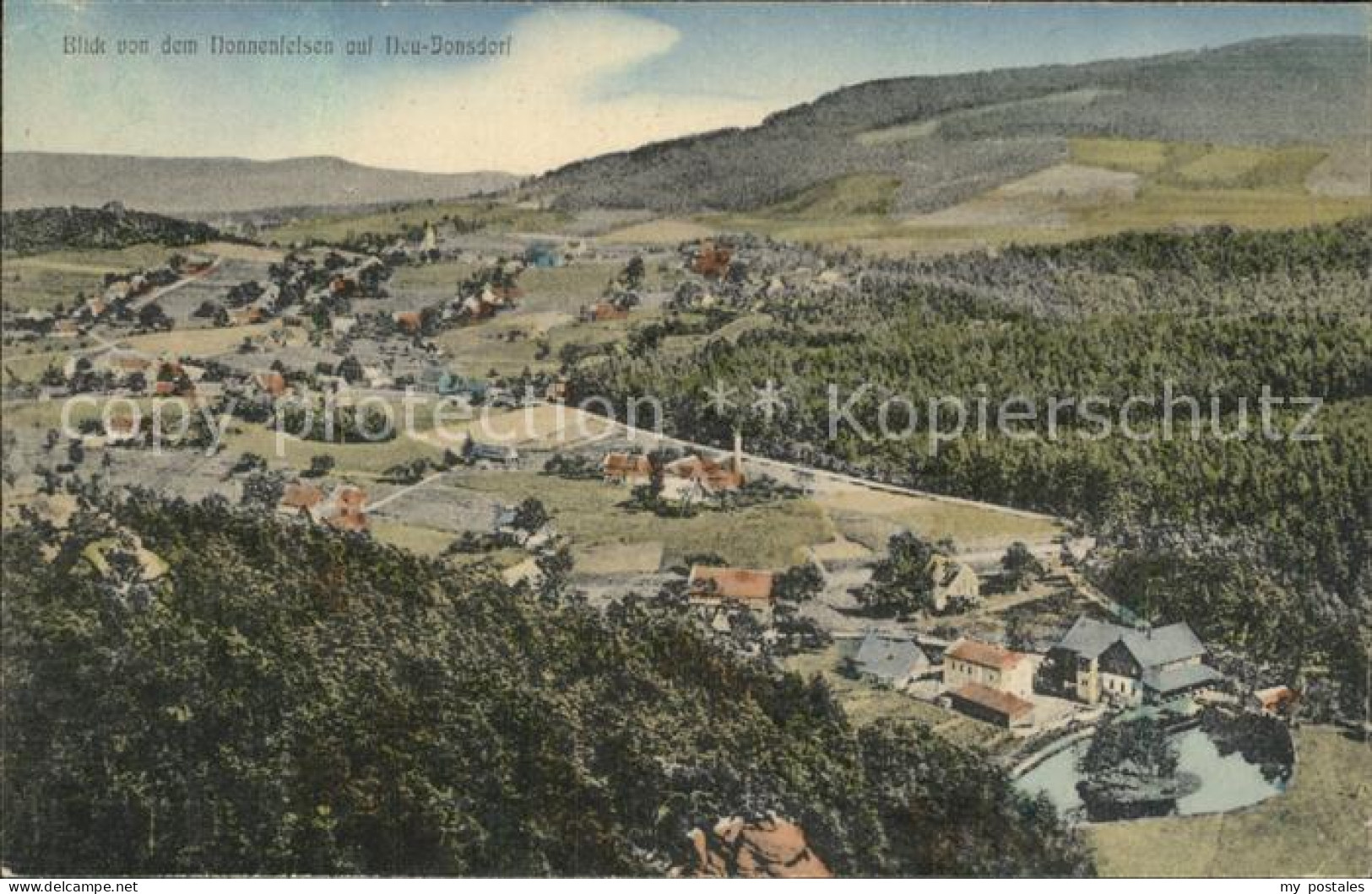 Jonsdorf Blick vom Nonnenfelsen auf Neu Jonsdorf