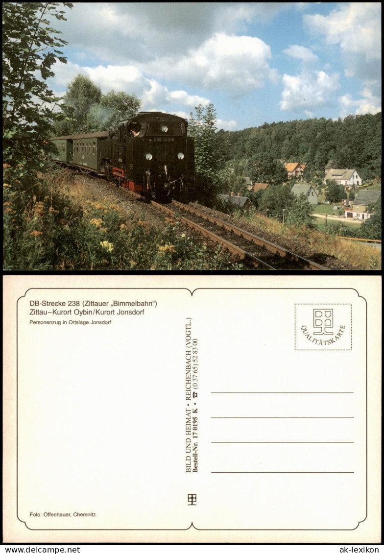 Jonsdorf Schmalspurbahn Zittau-Oybin: Personenzug in Jonsdorf 1987
