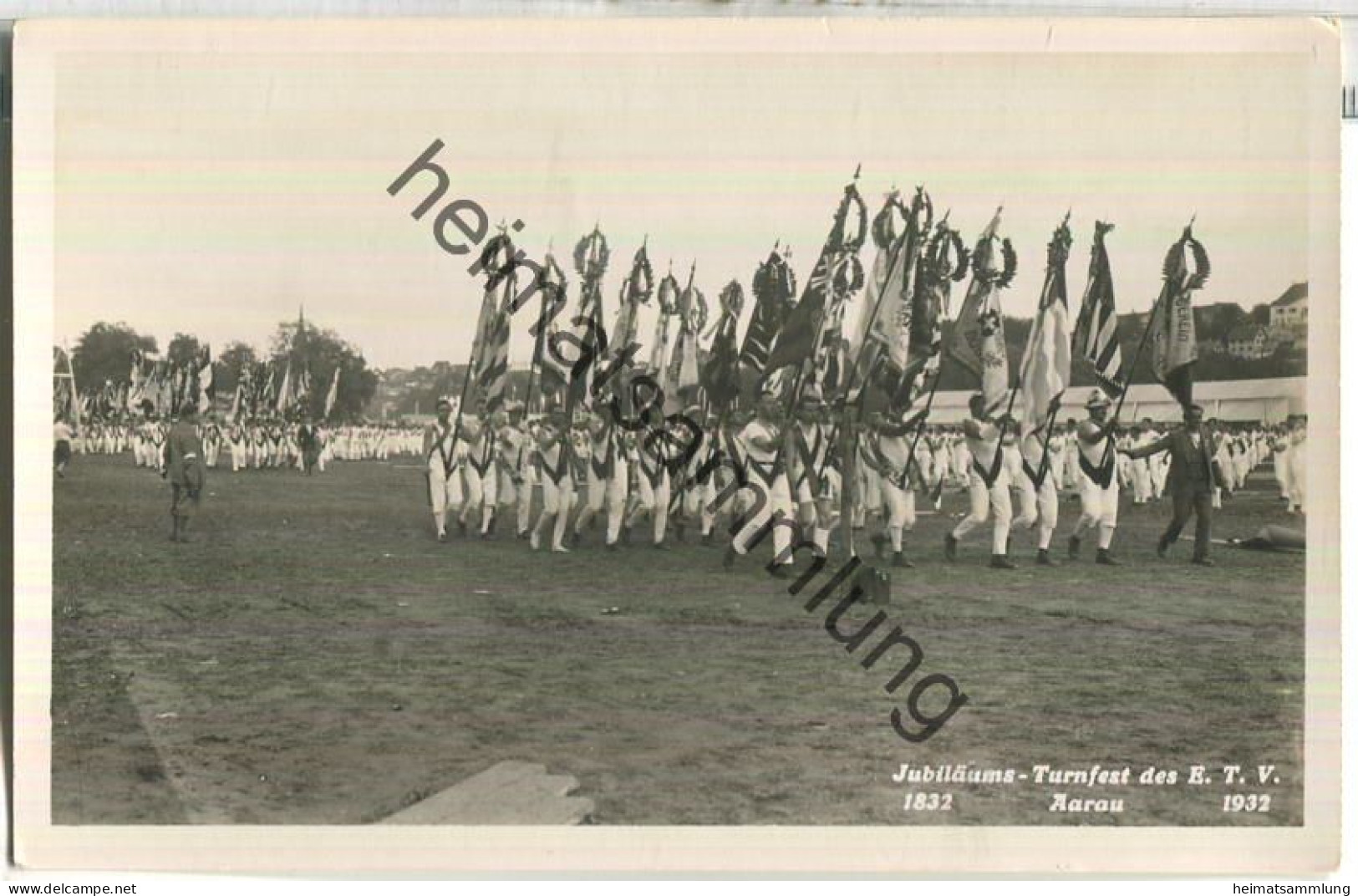 Jubiläums-Turnfest des E. T. V. Aarau 1932 - Foto-Ansichtskarte - Verlag H. Schaub Höngg