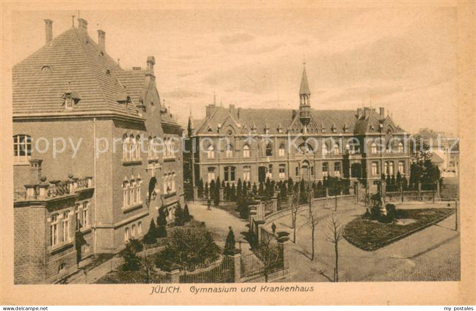 Juelich Gymnasium und Krankenhaus
