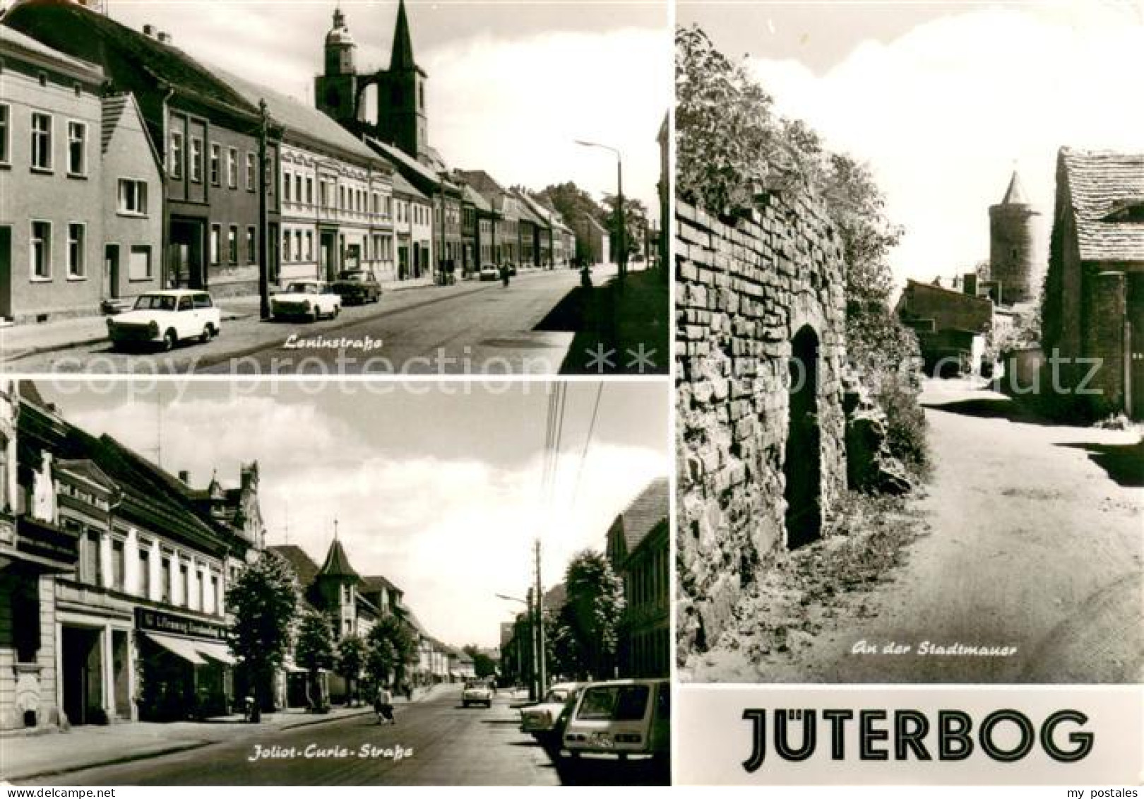 Jueterbog Brandenburg Leninstrasse Joliot Curis Strasse Stadtmauer