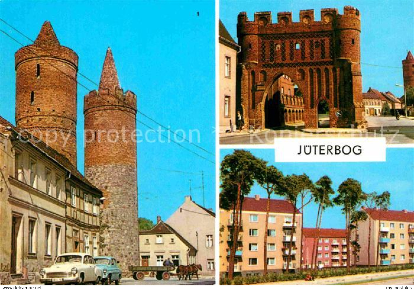 Jueterbog Brandenburg Tuerme Dammtor Neuer Stadtteil Dammtor